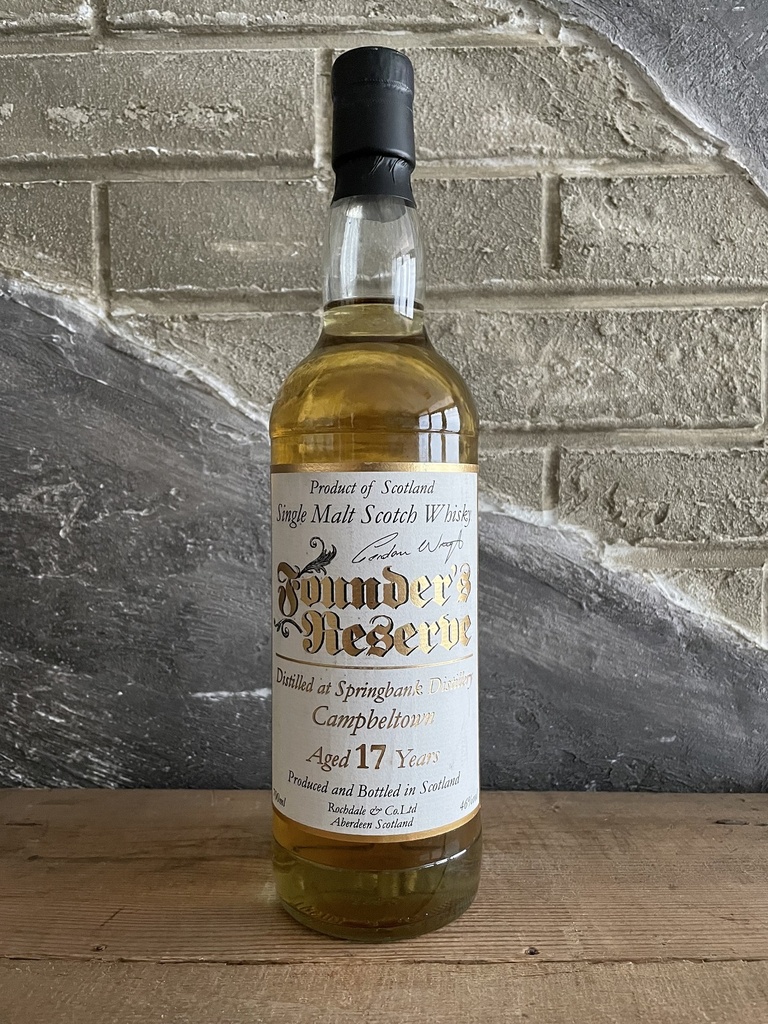Springbank 17 years Founders Reserve