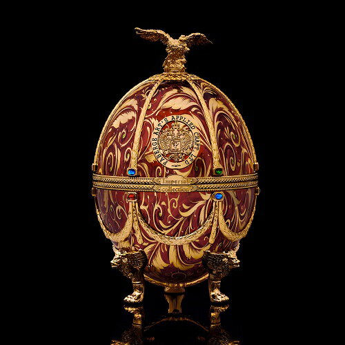 Ladoga Imperial Collection Fabergé Gold & Red Flowers