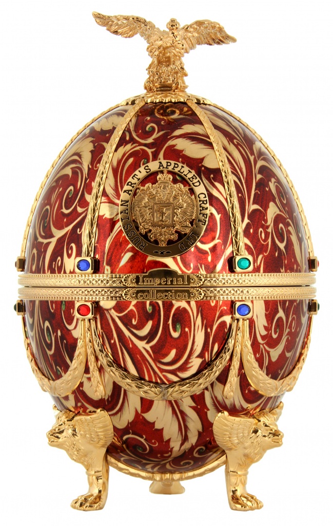 Ladoga Imperial Collection Red & Gold Flowers