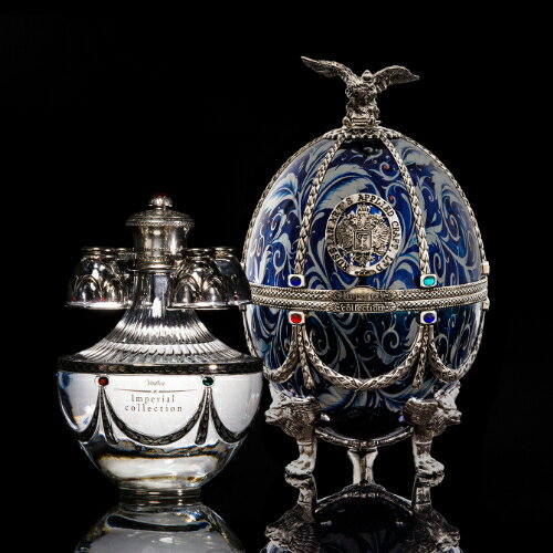 Ladoga Imperial Collection Fabergé Silver & Blue Flowers