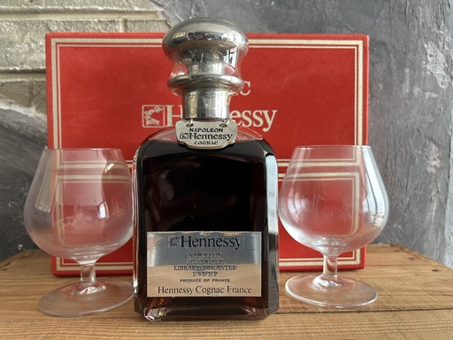 Hennessy Napoleon Silver Top Library decanter