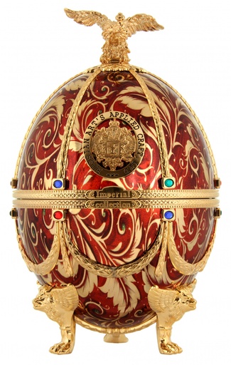 Ladoga Imperial Collection Red & Gold Flowers